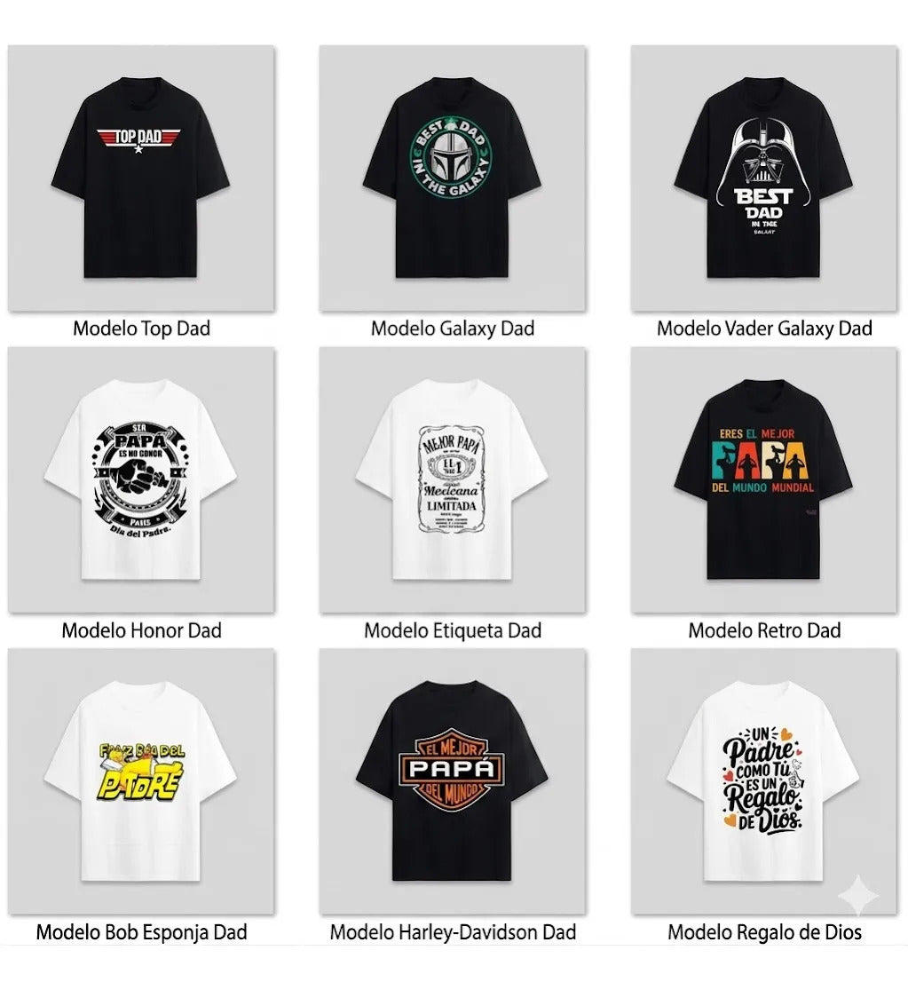 Playera Papa Regalo Dia Del Padre Varios Diseños Premium