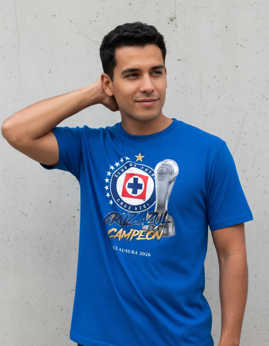 Playera Cruz Azul Campeon Clausura 2026 La Decima Algodon