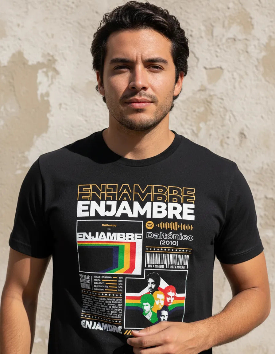 Playera Enjambre Rock Indie Estilo Bootleg Gira Retro Grunge
