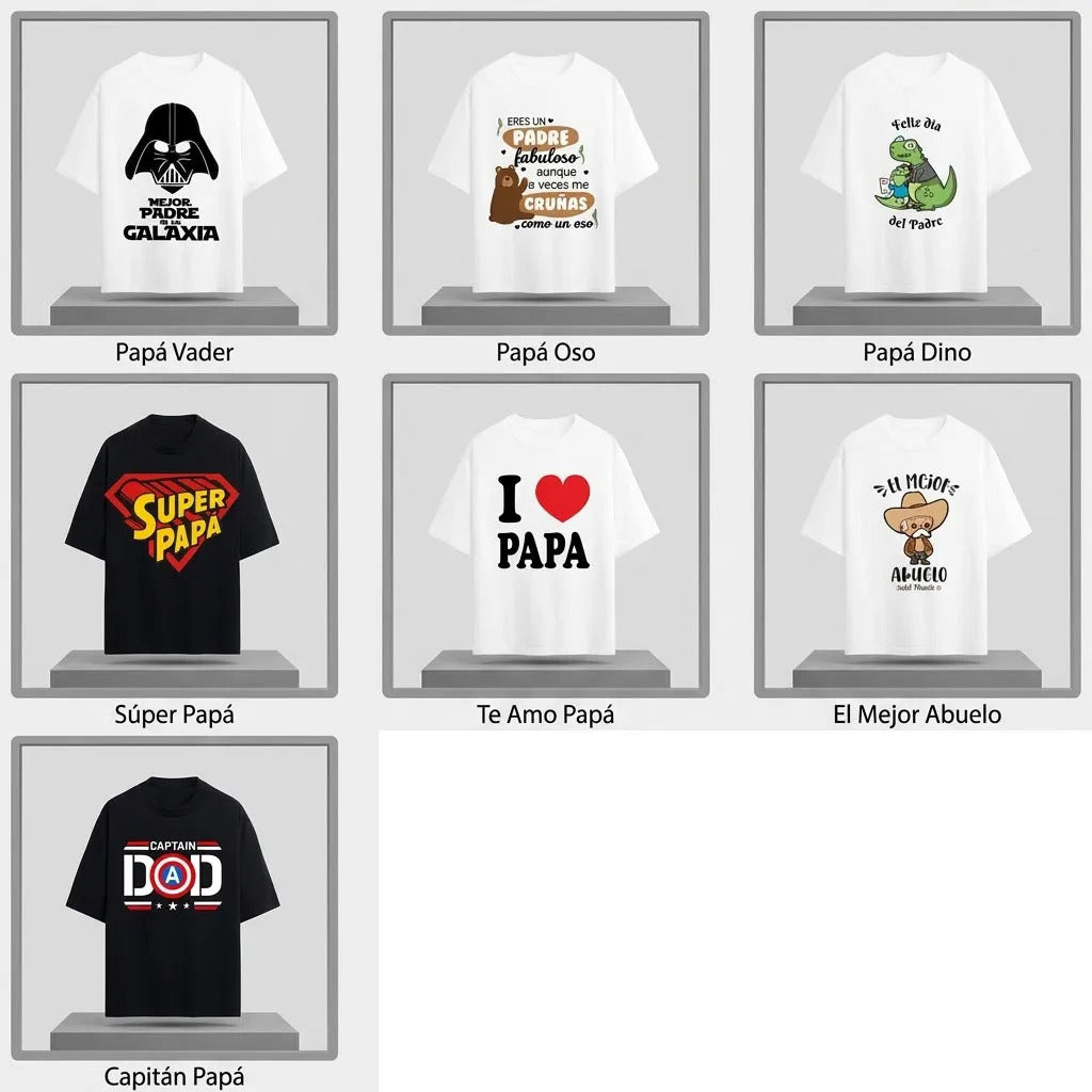 Playera Papa Regalo Dia Del Padre Varios Diseños Premium