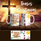 Pack 12 Tazas Frases Cristianas Personalizada Varios Modelos
