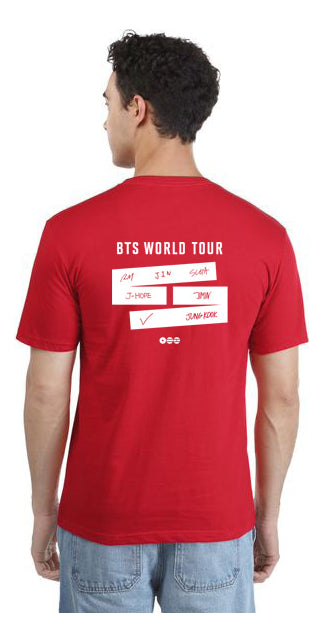 Bts World Tour Playera Kpop Back