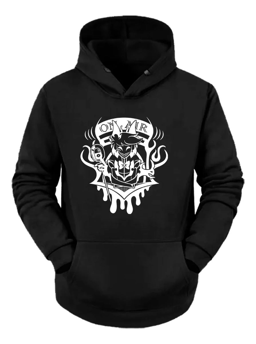 Sudadera Alastor Hazbin Hotel Brilla En La Oscuridad Premium