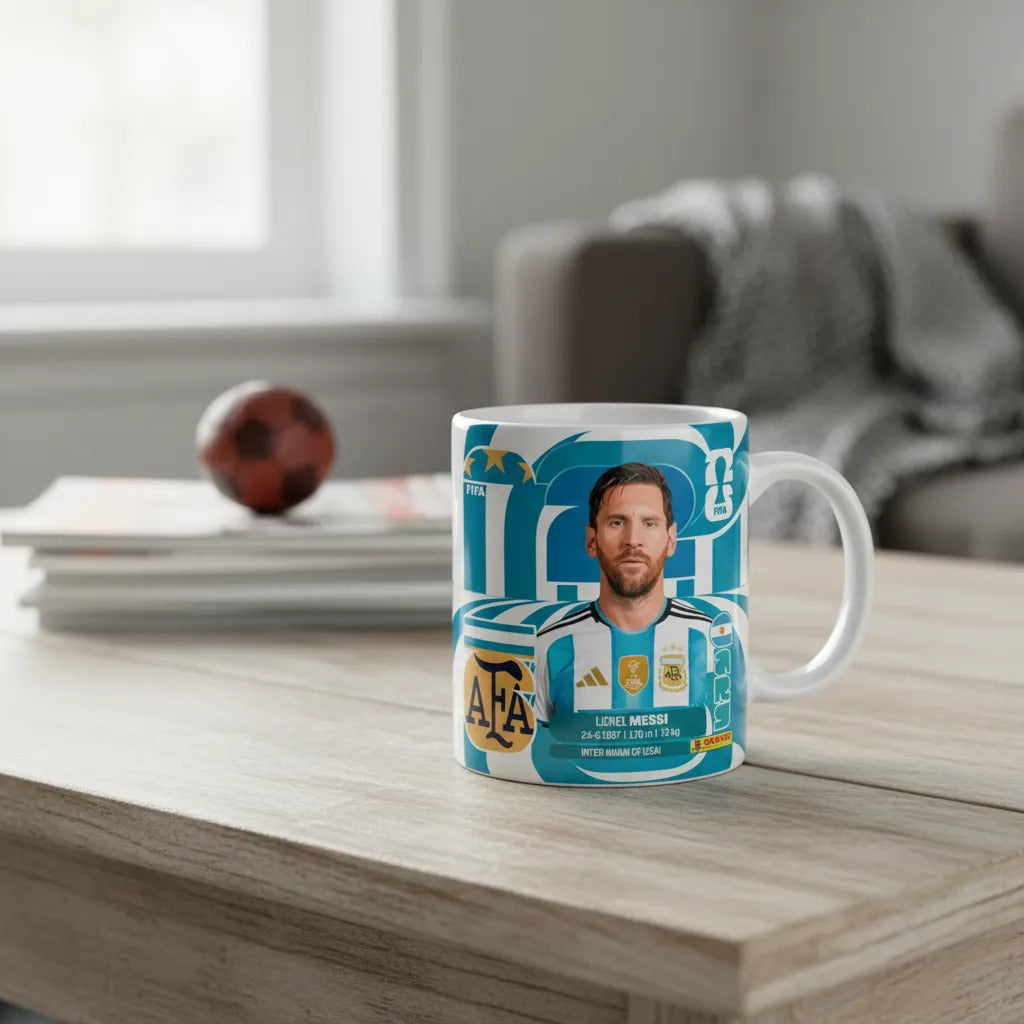 Taza Messi Futbol Copa Del Mundo Argentina Sublimada 11 Oz