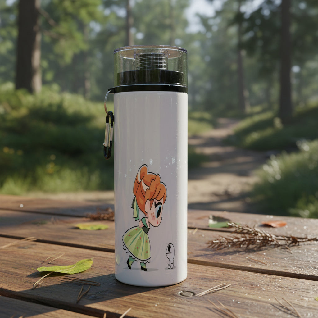 Botella Deportiva Princesas Personajes Animados Cilindro