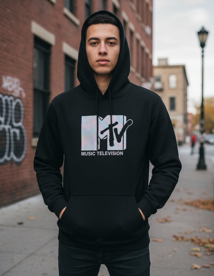 Mtv Retro Sudadera Hoodie Holograma Espectro