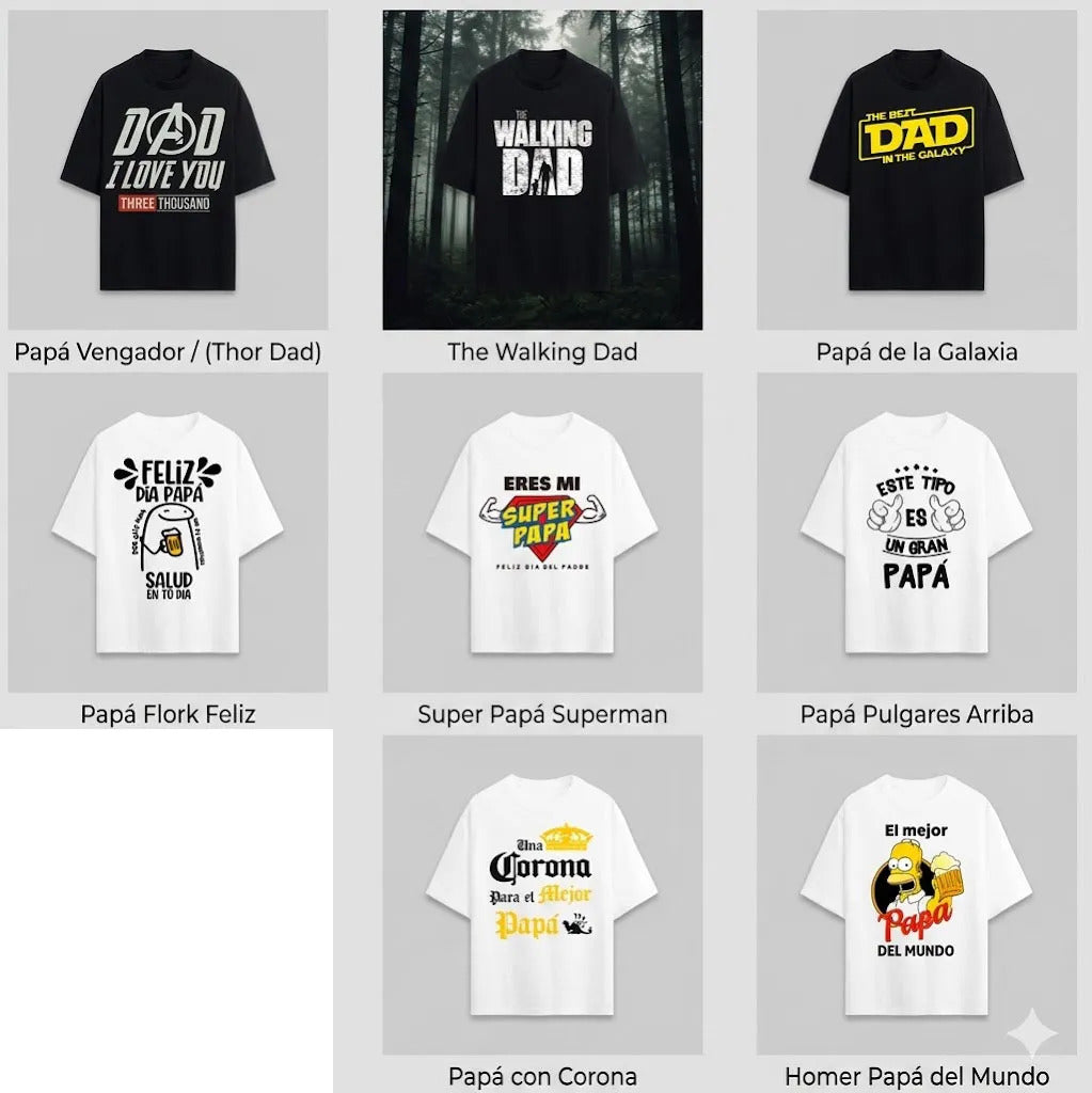 Playera Papa Regalo Dia Del Padre Varios Diseños Premium