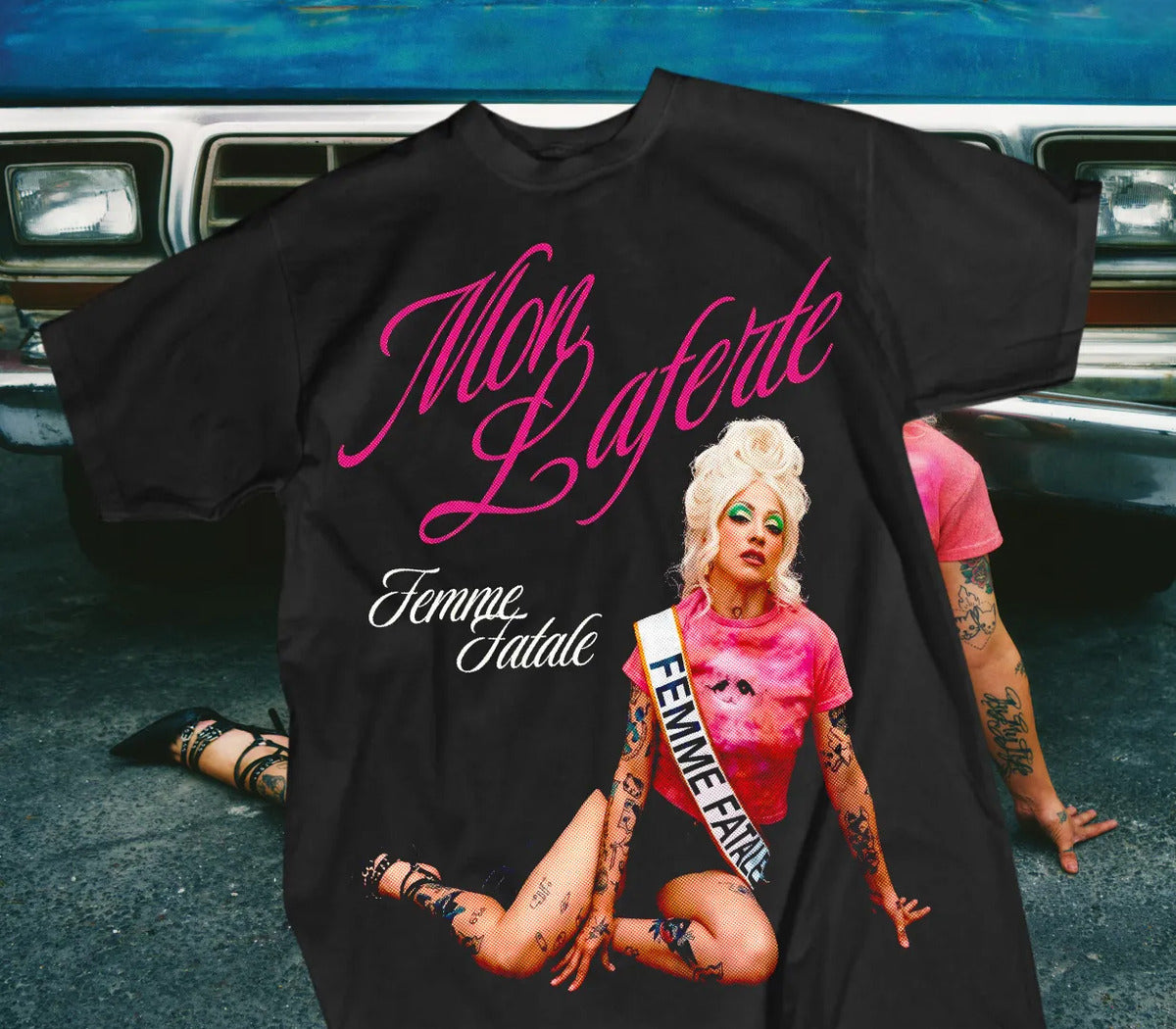 Playera Mon Laferte Estilo Vintage Tour Femme Fatale Premium
