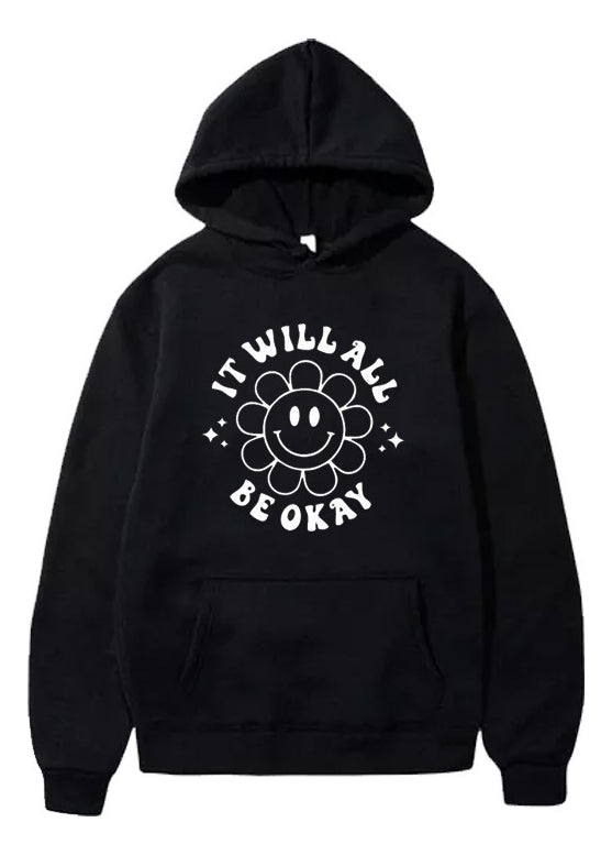 Flor Positive Gato Nu Goth Sudadera Hoodie Aesthetic Oversiz