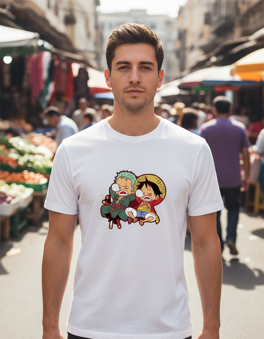 Luffy  Sombrero De Paja  Y Zoro Playera Anime One Piece