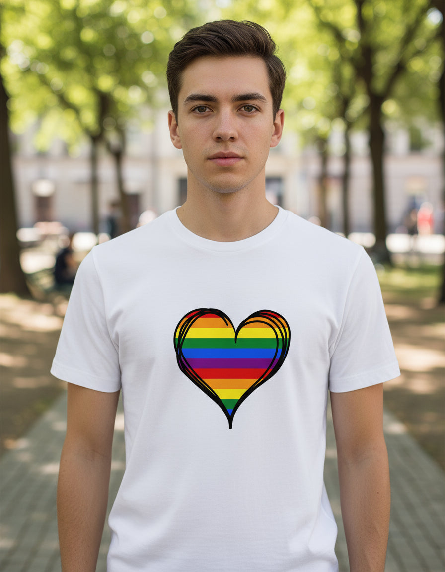 Playera Lgbt Corazon Arcoiris