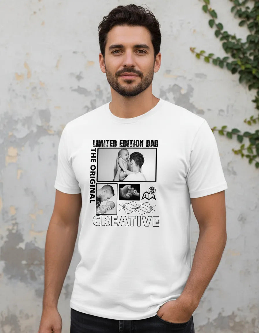 Playera Papa Collage Fotos Personalizada Tacto Algodon