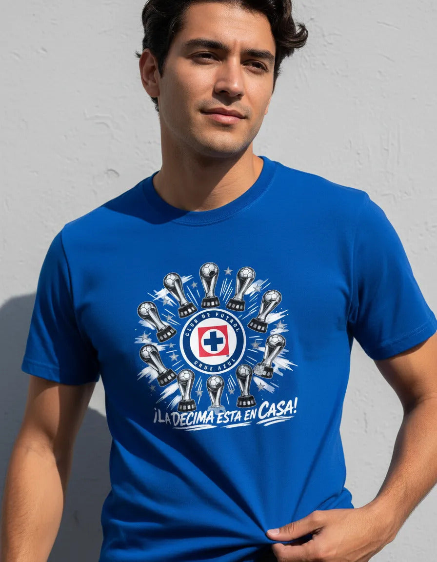 Playera Cruz Azul Campeon Clausura 2026 La Decima Algodon