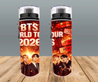 Botella Deportiva Bts World Tour Cilindro Kpop Aesthetic
