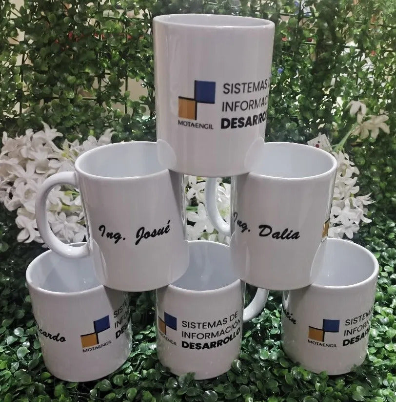 Pack 36 Taza Blanca Personalizadas Mayoreo Calidad Aaa