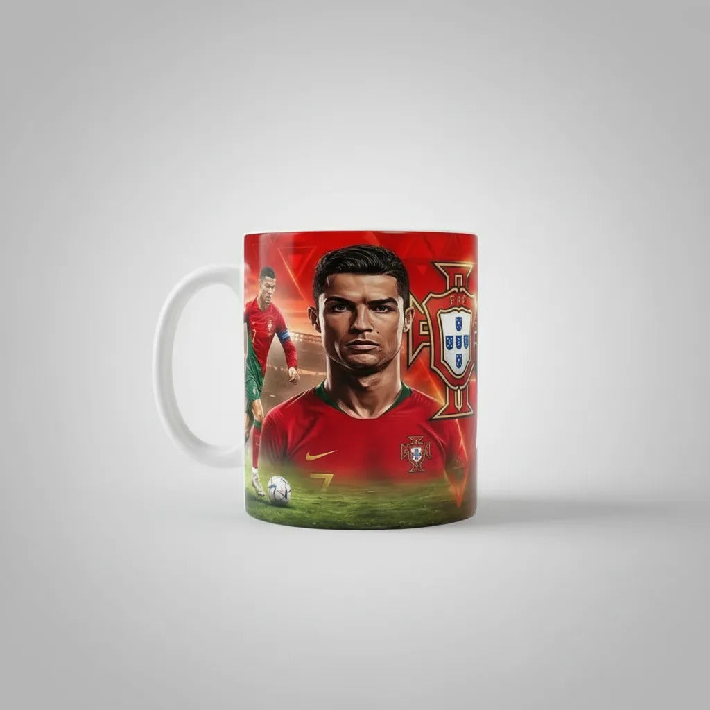 Taza Cristiano Ronaldo Portugal Cr7 Mundial Sublimada 11 Oz