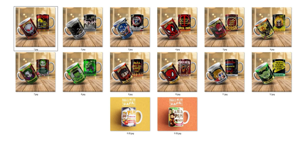 Set 36 Tazas Regalo Papa Mayoreo Dia Del Padre Varios Diseño
