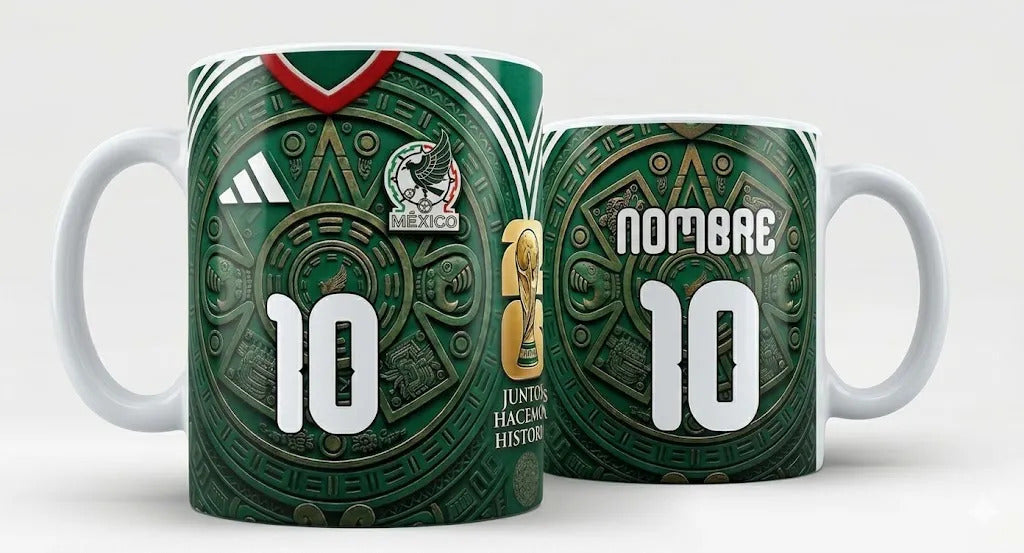 Taza Seleccion Mexicana Personalizada Regalo Futbol Mundial
