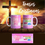 Pack 12 Tazas Frases Cristianas Personalizada Varios Modelos