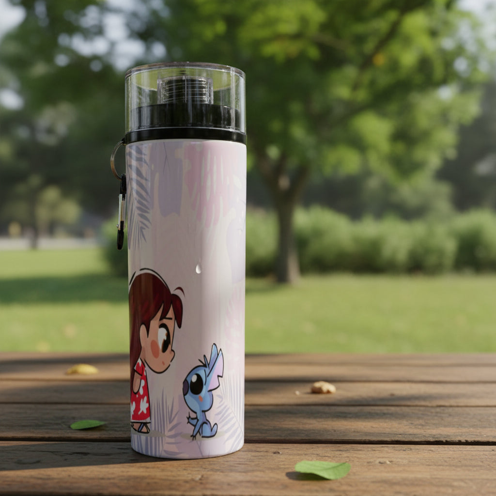 Botella Deportiva Princesas Personajes Animados Cilindro