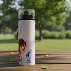Botella Deportiva Princesas Personajes Animados Cilindro
