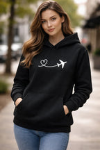 Avion Sudadera Hoodie I Love Traveling