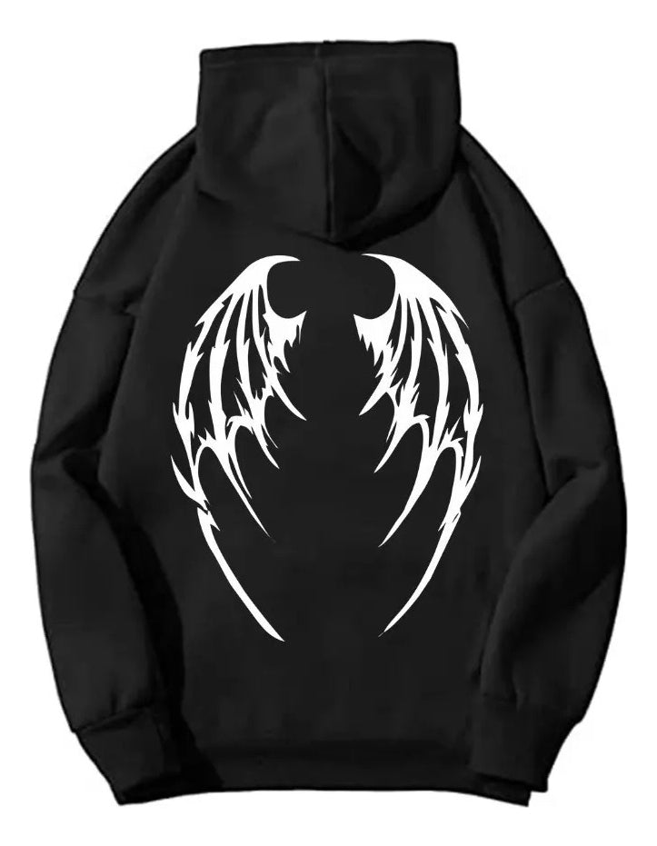 Alas Goth Grunge Trap Sudadera Hoodie Hombre Mujer Esqueleto