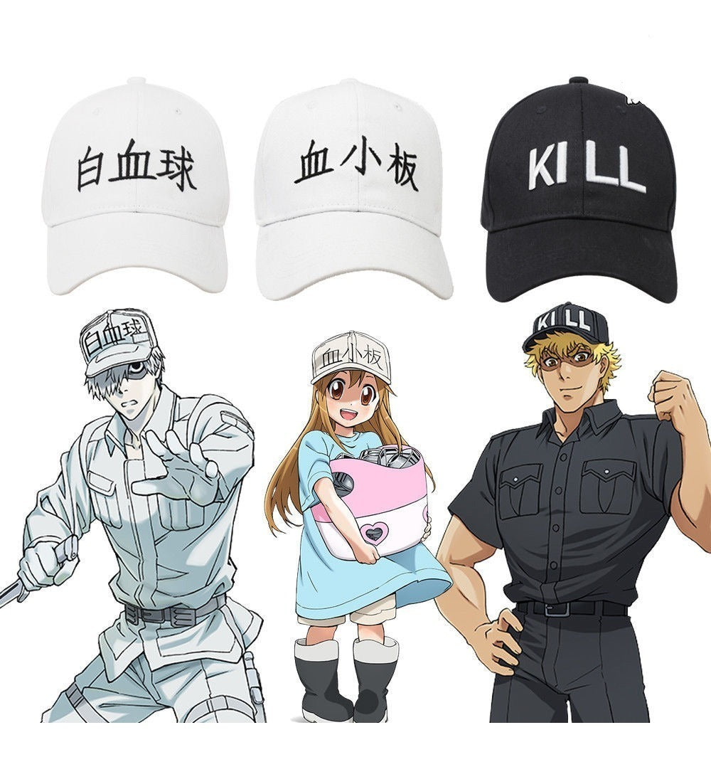 Gorra Hataraku Saibou Plaquetas Anime Kawaii