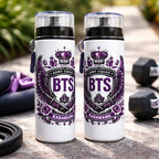 Botella Deportiva Bts Army Kpop Cilindro Premium