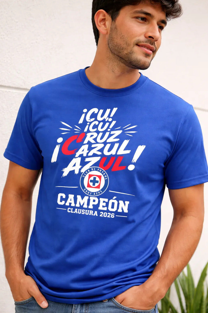 Playera Cruz Azul Campeon Clausura 2026 La Decima Algodon
