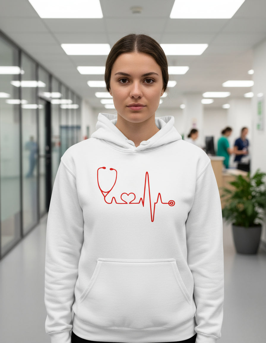 Doctor Medico Estudiante Sudadera Hoodie Estetoscopio