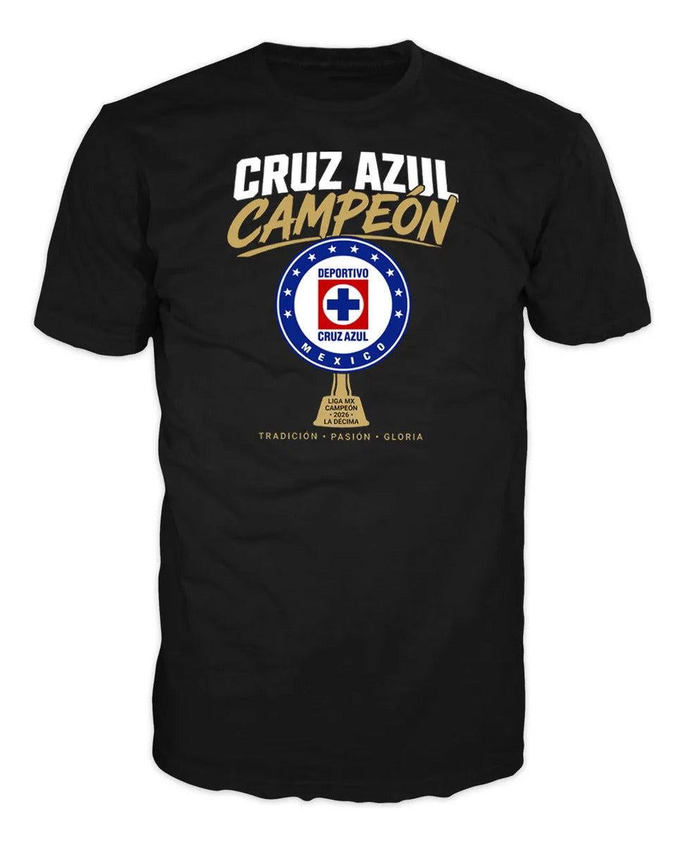 Playera Cruz Azul Campeón 2026 La Décima Futbol Algodon