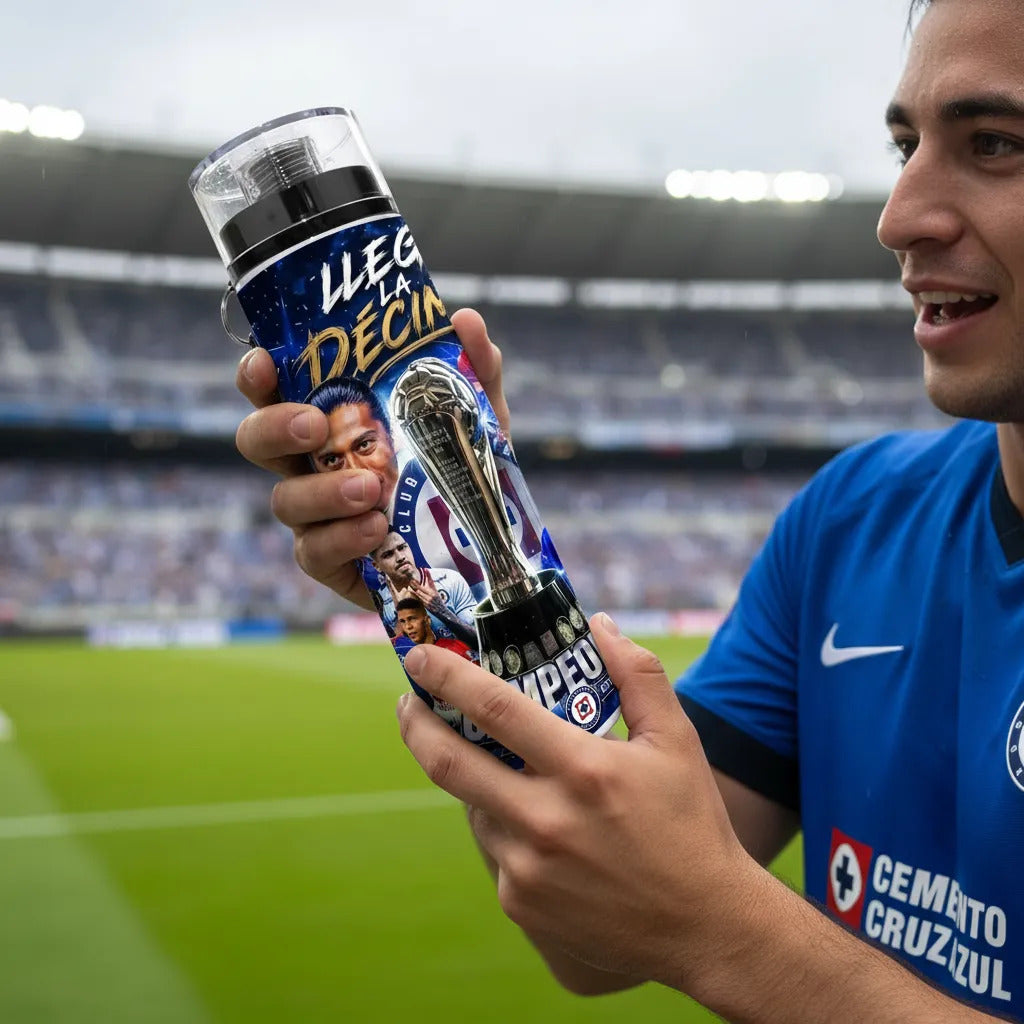 Botella Deportiva Cruz Azul Campeón 2026 La Décima Futbol