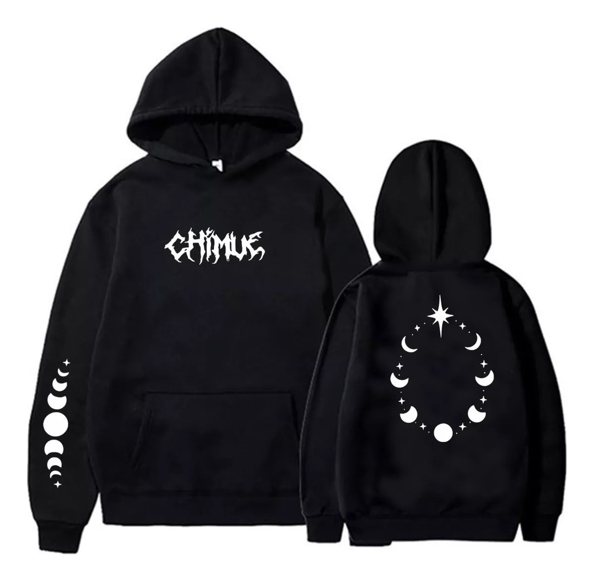 Chimue Fase Lunar Estrellas Sudadera Hoodie Aesthetic