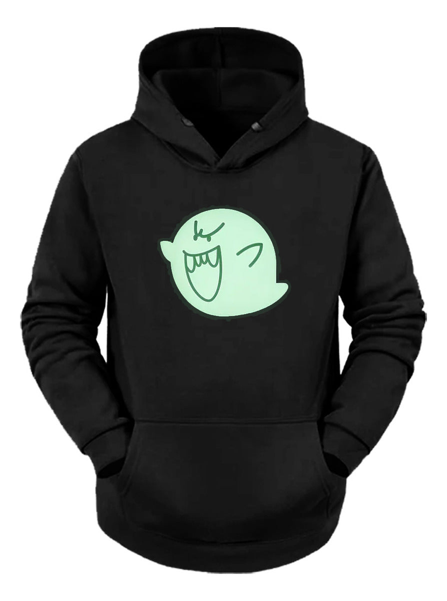 Fantasma Boo Luminiscente Sudadera Hoodie Brilla Oscuridad