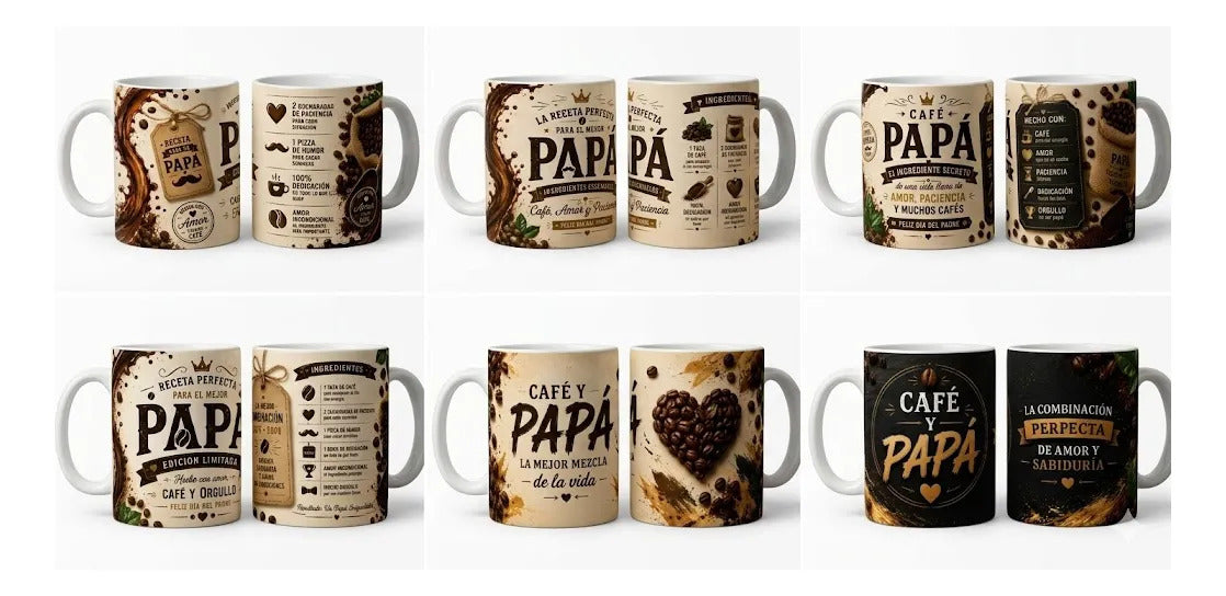 Set 36 Tazas Regalo Papa Mayoreo Dia Del Padre Varios Diseño