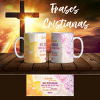 Pack 12 Tazas Frases Cristianas Personalizada Varios Modelos