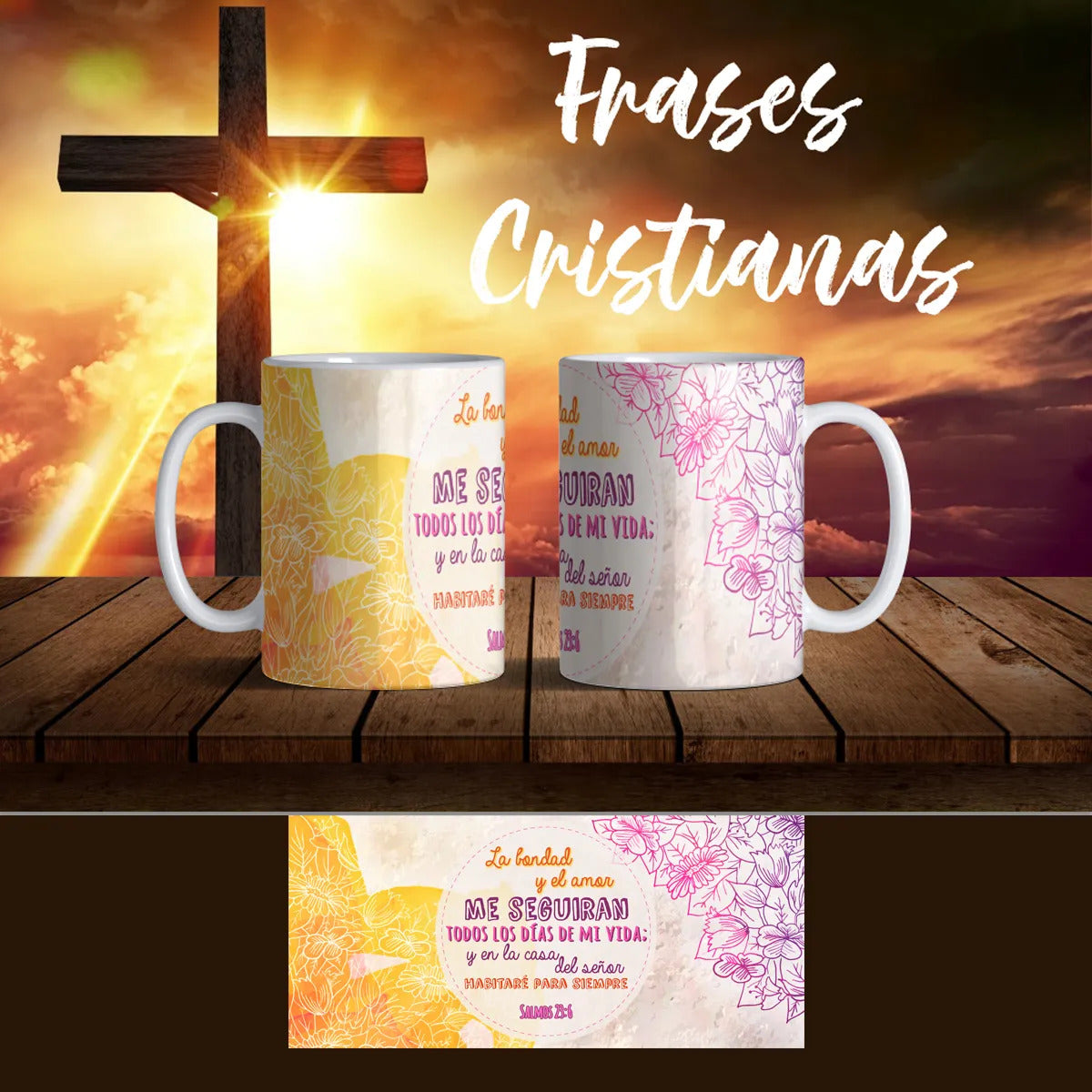 Pack 12 Tazas Frases Cristianas Personalizada Varios Modelos