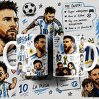 Taza Messi Futbol Copa Del Mundo Argentina Sublimada 11 Oz