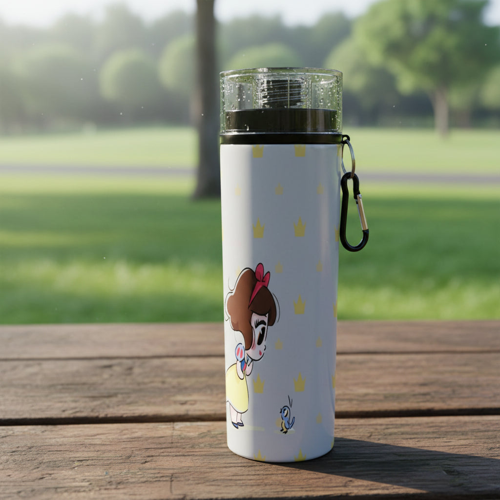 Botella Deportiva Princesas Personajes Animados Cilindro
