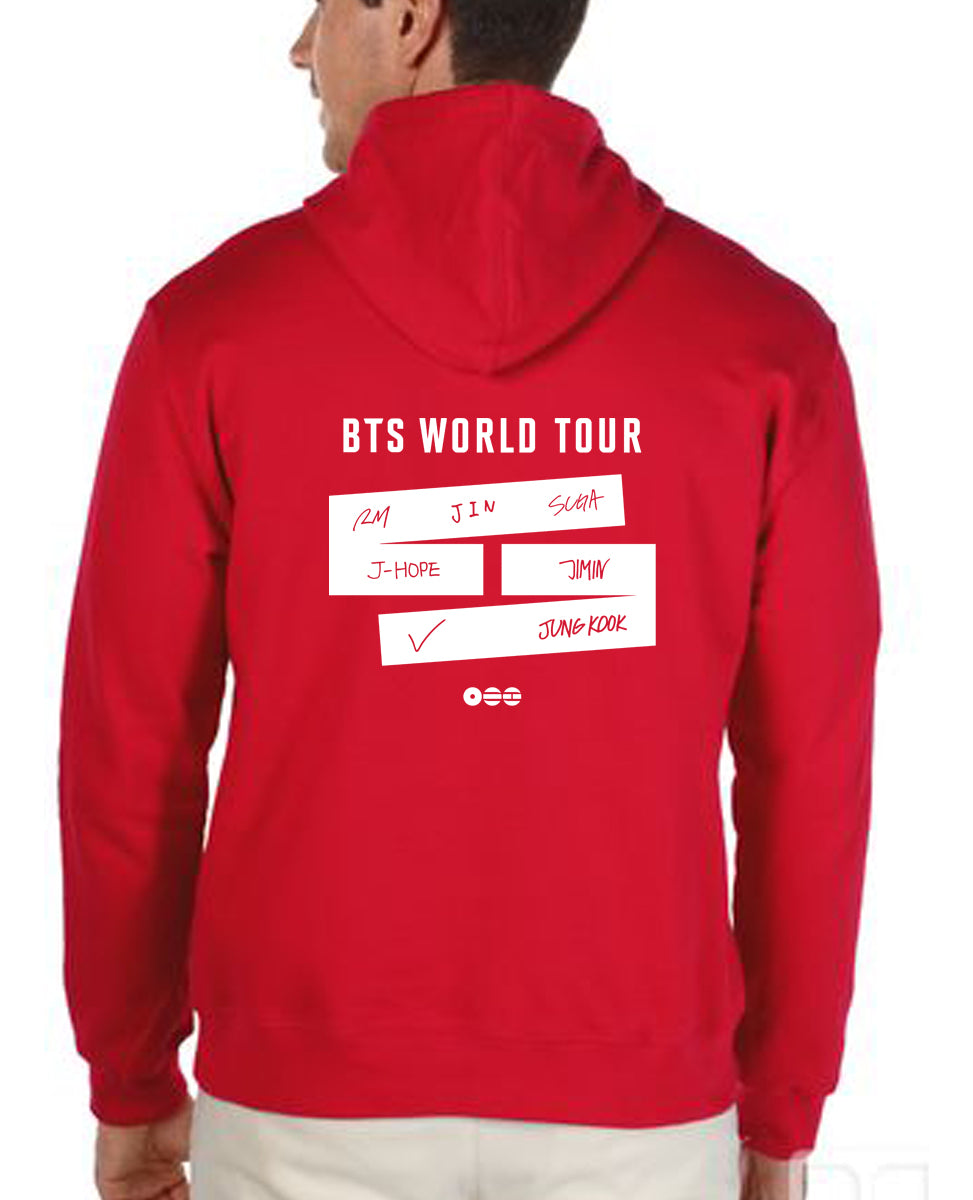 Bts World Tour Sudadera Hoodie Kpop Back