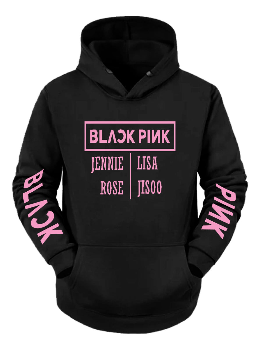 Sudadera Kpop Black Pink Con Capucha