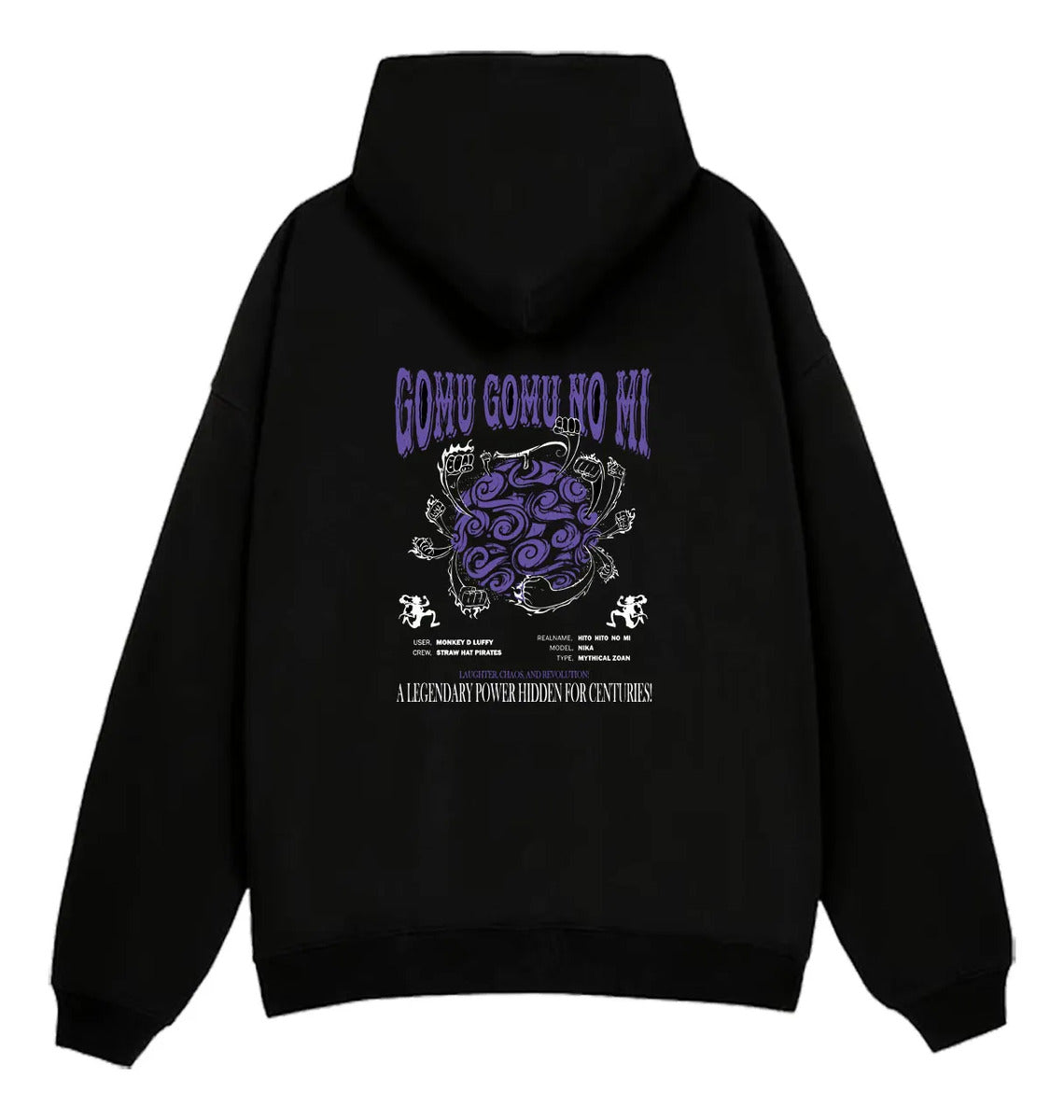 Sudadera Luffy Anime One Piece Gomu Gomu No Fruta Del Diablo