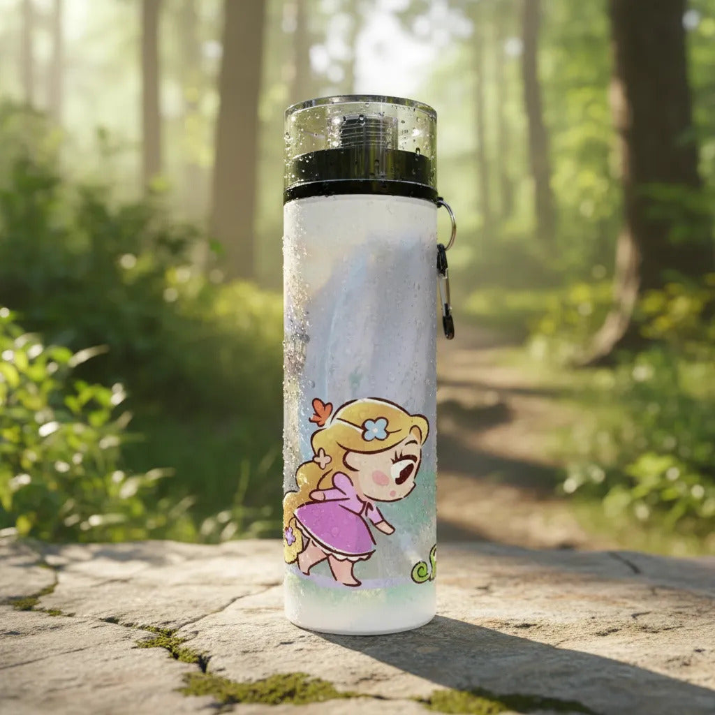 Botella Deportiva Princesas Personajes Animados Cilindro