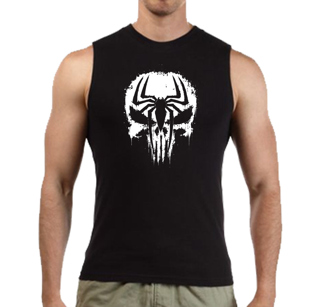 Playera Calavera Punisher Sin Mangas Premium